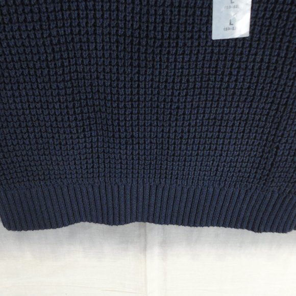 Old Navy Textured Sleeve CrewNeck Blue Sweater NWT - Picture 6 of 8